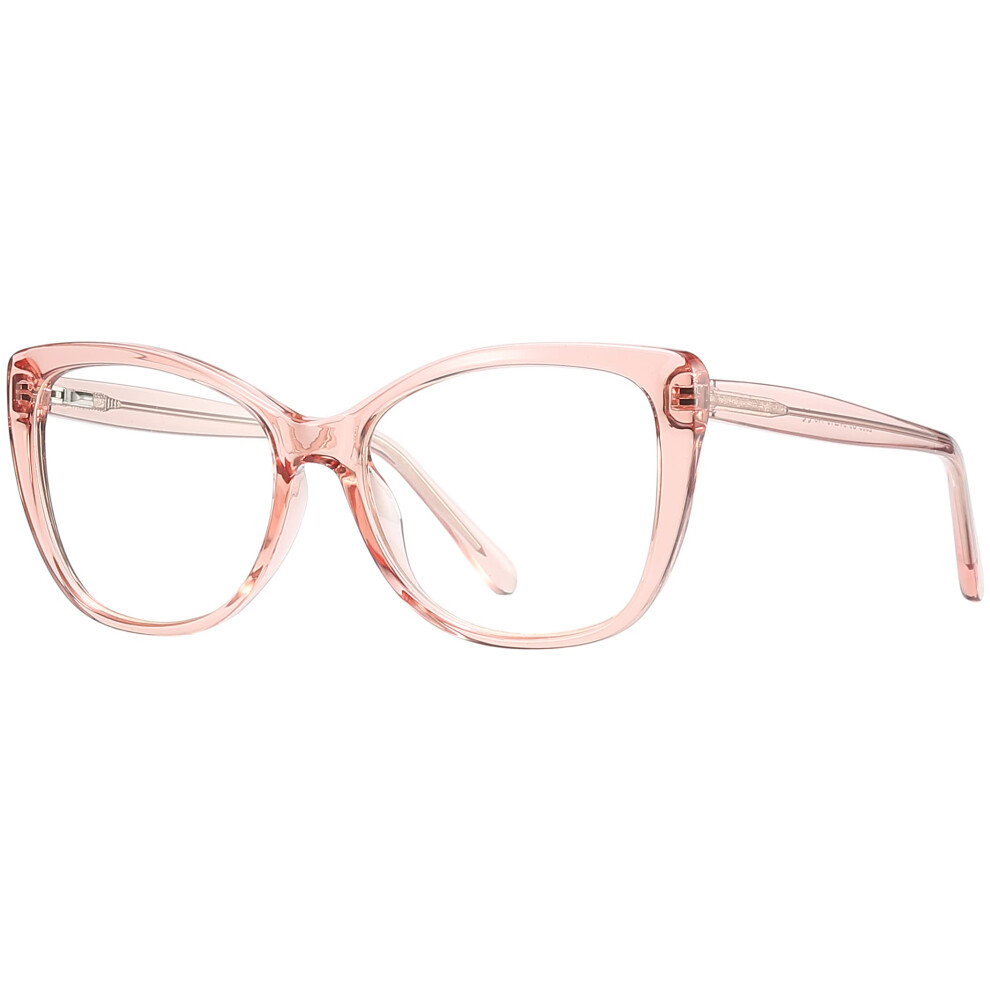 Blue/Light/Pink Cat Eye Blocking Reading Glasses For Women Soft Transparent Computer Eyewear