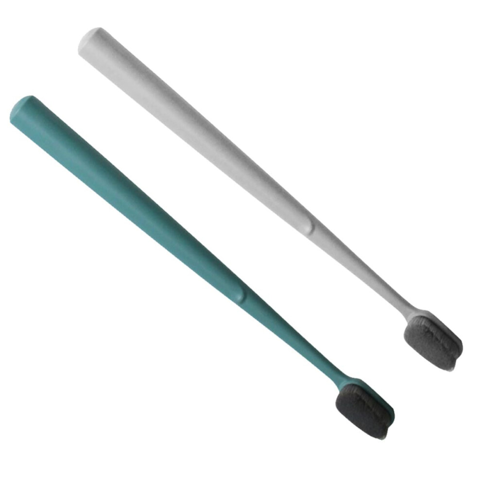 Soft Bristle Travel Toothbrush for Adults, 2pcs Portable Tube Pack with Ergonomic Handle, Random Color