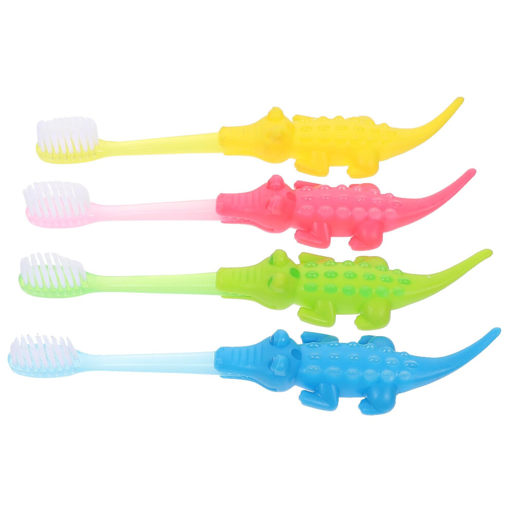 Children's Toothbrush Set with Soft Gentle Bristles, Cute Cartoon Design and Ergonomic NonSlip Grip