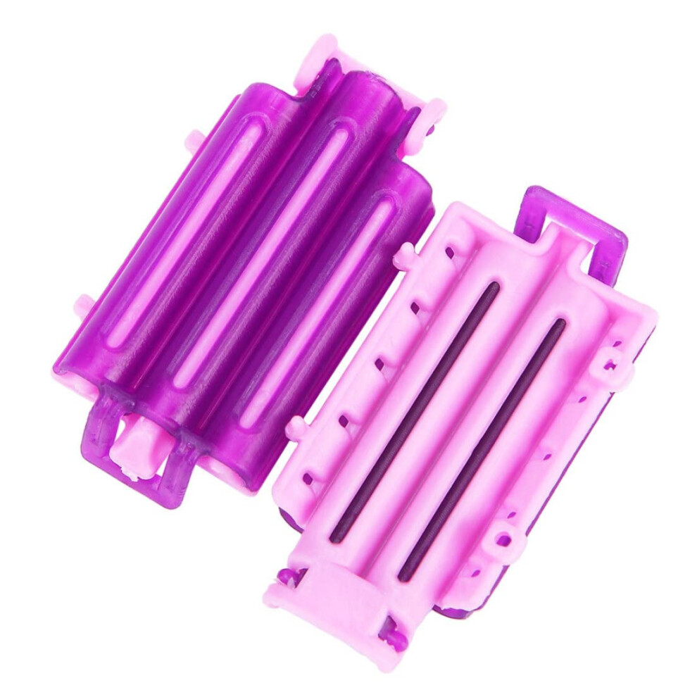 Purple/Pink 90Pcs Hair Curlers And Perm Rods Set Heat Styling For Volume Diy Salon Results