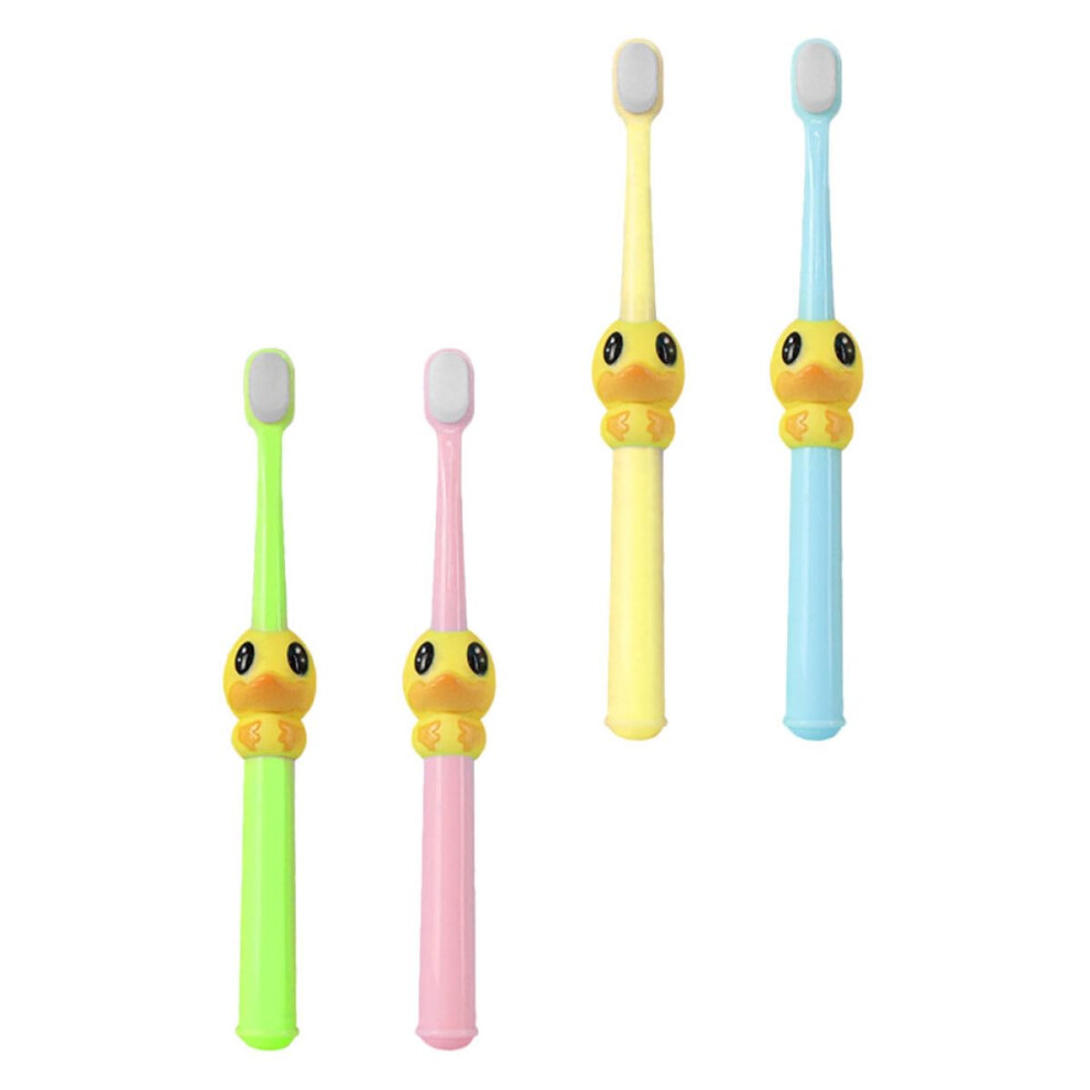 Kids Toothbrush Set 4Pcs Soft Cartoon Bristles Whole Mouth Cleaning for Children Ages 210