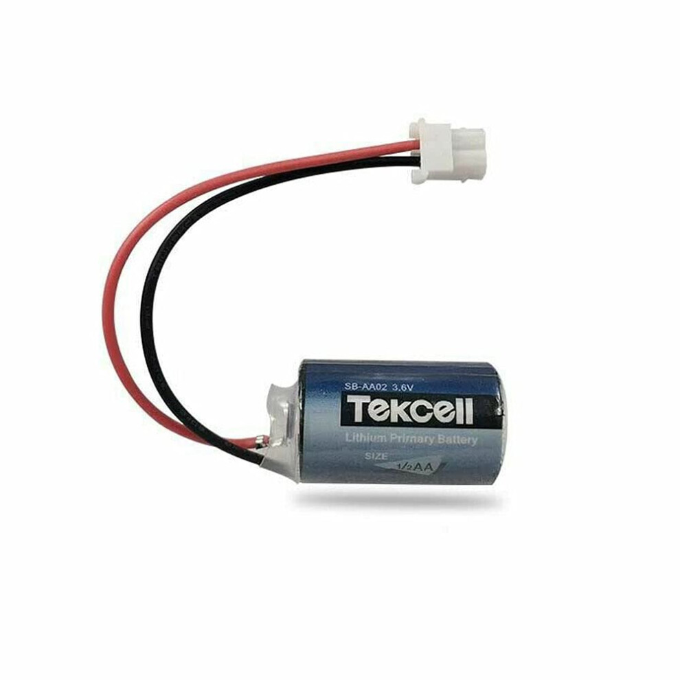3.6V 1200Mah Sbaa02 1/2Aa Lithium Battery With Plug, Rechargeable Replacement For Tekcell 9455672101639