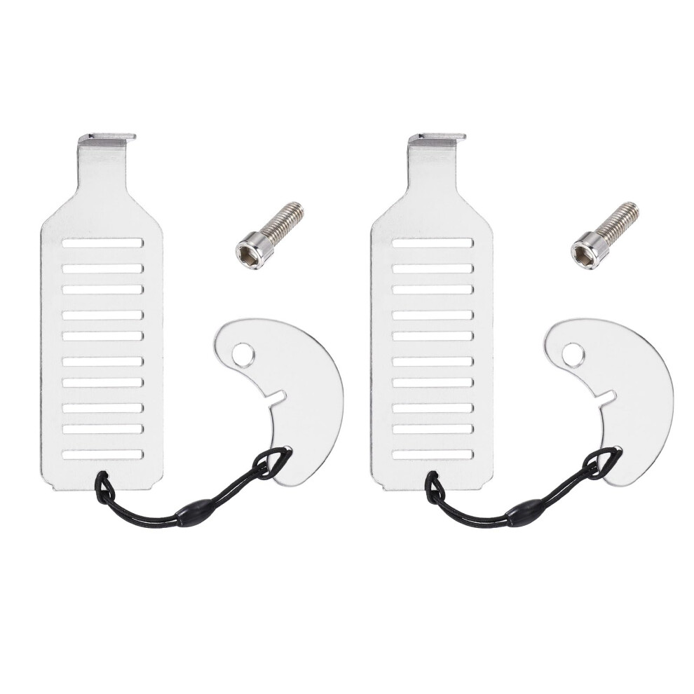 Door Reinforcement Lock 2 Pcs Stainless Steel Kickproof Home Security For Inward Swing Doors Silver 9169991775609