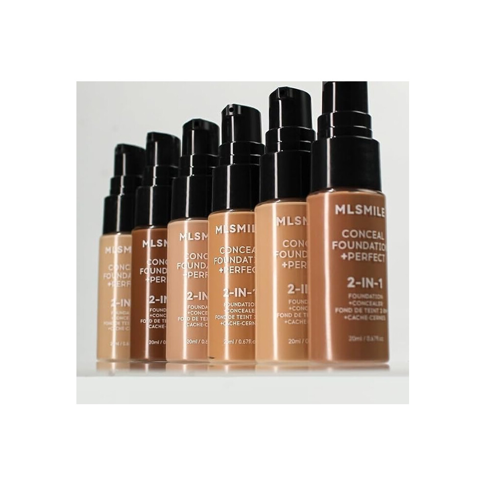 2in1 Foundation and Concealer 20ml Full Coverage Matte Waterproof LongLasting Oil Control 03#