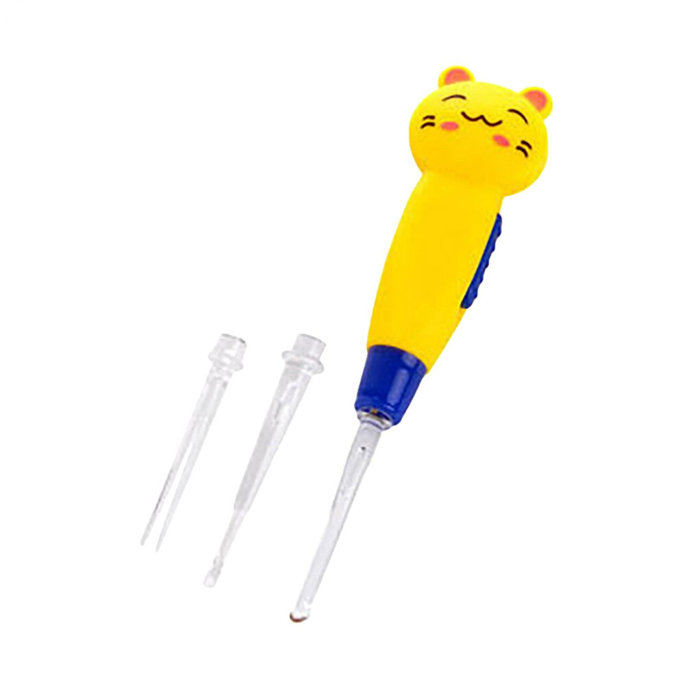 Earwax Removal Tool Set with Spiral Tip, Metal Ear Picks for Adults and Kids, Ergonomic Handle