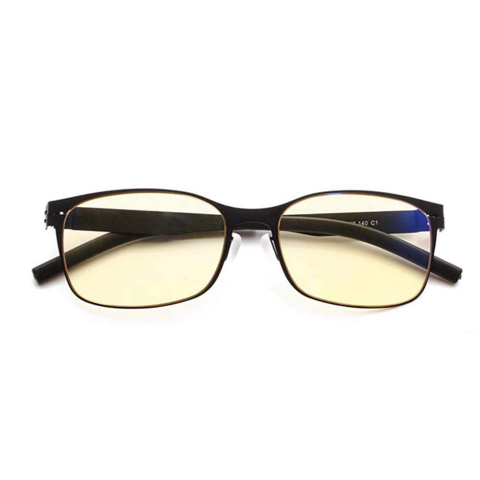 +1.5 Reading Glasses Black Frame with Blue Light Protection and Screwless Spring Hinge