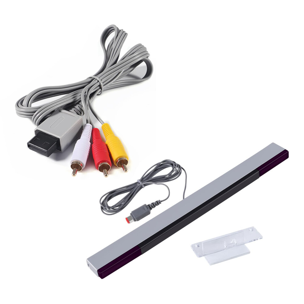 Wii Sensor Bar And Av Cable Set For Nintendo Wii And Wii U, Accurate Motion Detection, Plugandplay 9169991775852