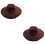 2Pcs Professional Beekeeping Hats Dark Brown Denim Adjustable Fit 7
