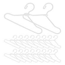 55Pièces Cintres Métalliques Blancs Pour Poupées Miniatures Décoration