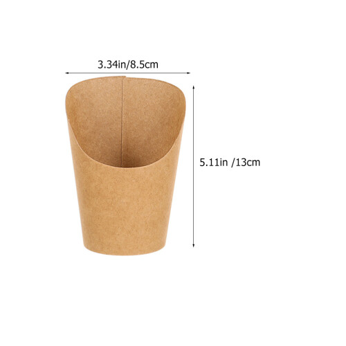 50Pièces Coupelles Papier Résistantes Khaki Pour Snacks À 2