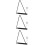 3Pièces Support Mural Vinyle Triangulaire En Fil Fer Pour Maison 8