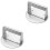 2Pcs Stainless Steel Round Burger Press Ergonomic Handle Silver Tool 3