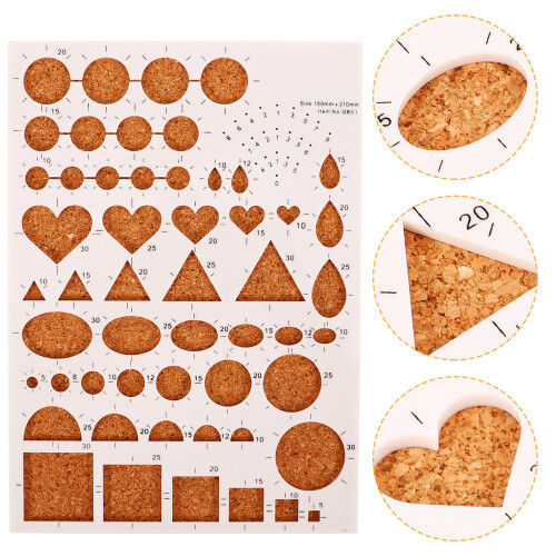 2Pièces Planche Quilling Papier Abs+liège Solide Pour 2