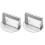 2Pcs Stainless Steel Round Burger Press Ergonomic Handle Silver Tool 2