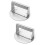 2Pcs Stainless Steel Round Burger Press Ergonomic Handle Silver Tool 7
