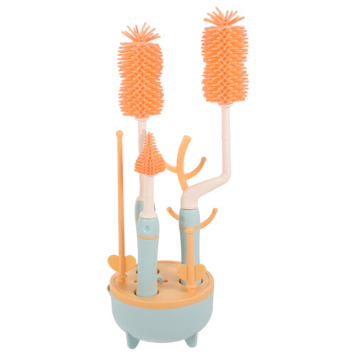 2Ensembles Brosses Silicone Pour Bouteilles Lait Café
