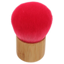 2Pièces Pinceaux Cosmétiques Rouge Bois Pour Poudre Et Blush