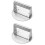 2Pcs Stainless Steel Round Burger Press Ergonomic Handle Silver Tool 5