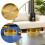 2Pcs Brass Ashtray Compact Round Ash Container for Home Office Use 9