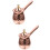 2Pcs Multi-Function Rose Gold Small Stainless Steel Milk Pot with Lid 9
