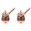 2Pcs Multi-Function Rose Gold Small Stainless Steel Milk Pot with Lid 4