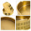 2Pcs Brass Ashtray Compact Round Ash Container for Home Office Use 7