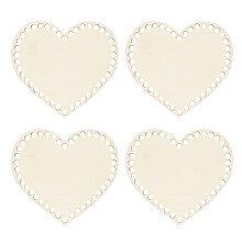 12Pièces Base De Sac En Bois Beige Solide Pour Couture Crochet DIY