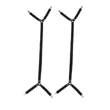 4Pcs Black Heavy Duty Bungee Cord Bed Sheet Buckles for Stable Fixing