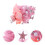 2Pcs Pink Mini Artificial Christmas Tree with Lights for Small Spaces 11