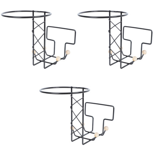 3Pcs Iron Wall-Mounted Motorcycle and Coat Storage 2