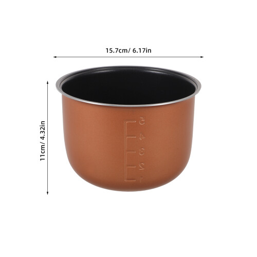 Rice Cooker Inner Pot: 1.6 L Non-Stick Replacement Insert For Kitchen 1