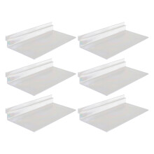 18Pcs Plastic Shoe Display Shelves Clear Floating Wall Rack