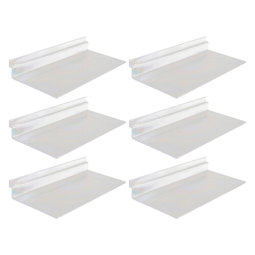 18Pcs Plastic Shoe Display Shelves Clear Floating Wall Rack