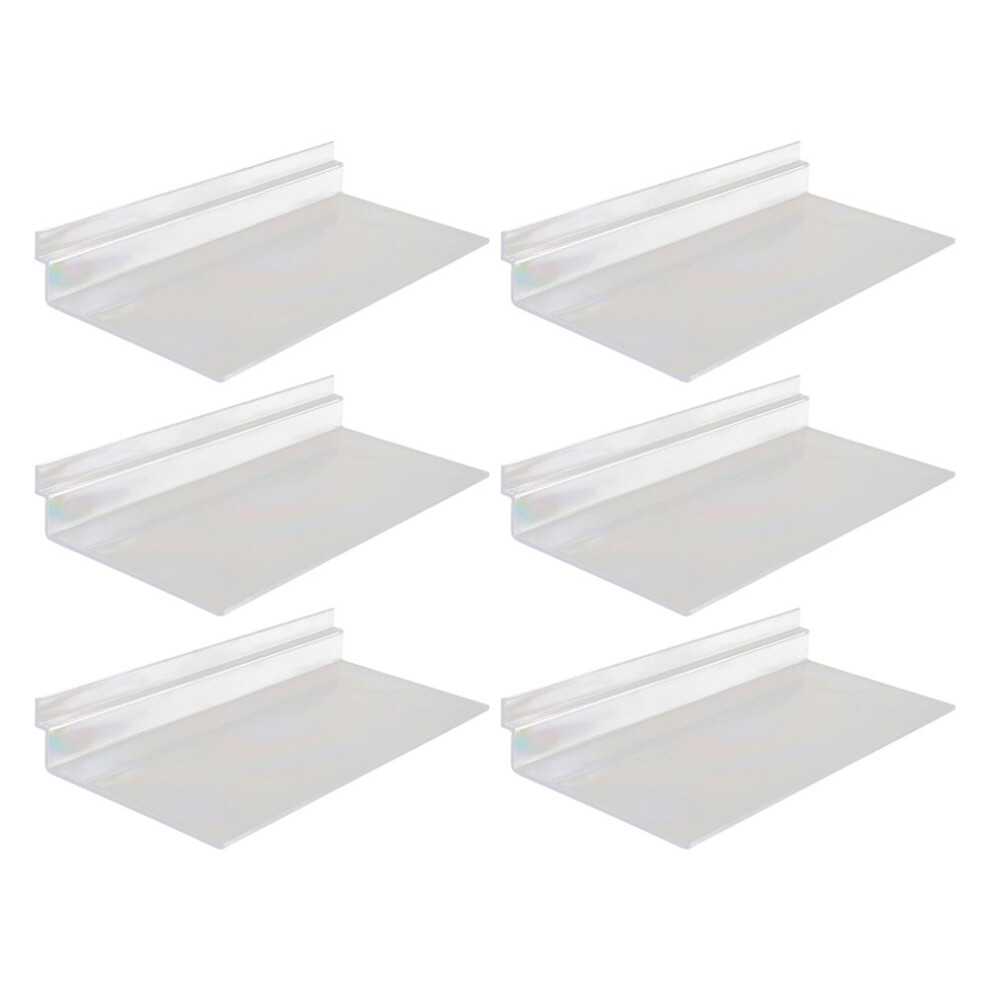 18Pcs Plastic Shoe Display Shelves Clear Floating Wall Rack 3632197213542