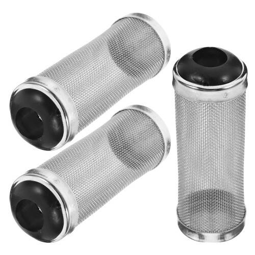 9Pcs Durable Stainless Steel Aquarium Filter Screen Intake Guard Black 1
