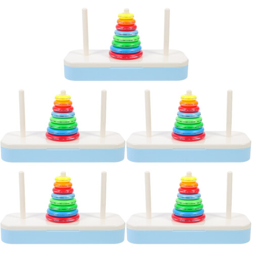 5Sets Portable Baby Travel Stackable Blocks Toy for Kids Learning Fun 2