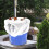 3Pcs Durable White Polyester Rain Net Covers for Garden Water Buckets 4