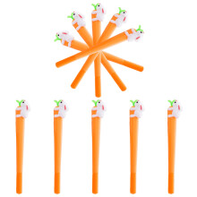 10Pièces Stylos Gel 0.5mm Lapin Carotte, Ergonomiques, Pour Étudiants