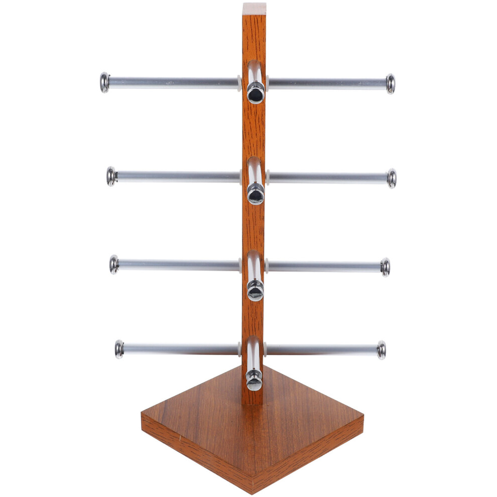 Happyyami 5Pcs Durable Wooden Glasses Stand Riser Sunglasses Holder For Storage