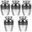 5Pcs Silver Alloy Mini Pet Urns for Ashes Compact Keepsake Containers 5