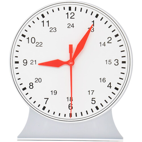 24 Hour Learn To Tell Time Plastic Clock Teaching Aid Educational Toy