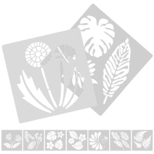 36Pcs Durable White Pet Art Stencils for Painting on Walls and Crafts
