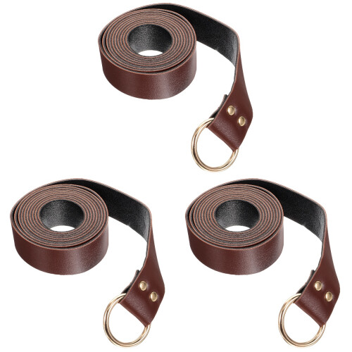 3Pcs Adjustable Brown Faux Decorative Renaissance Belt 2