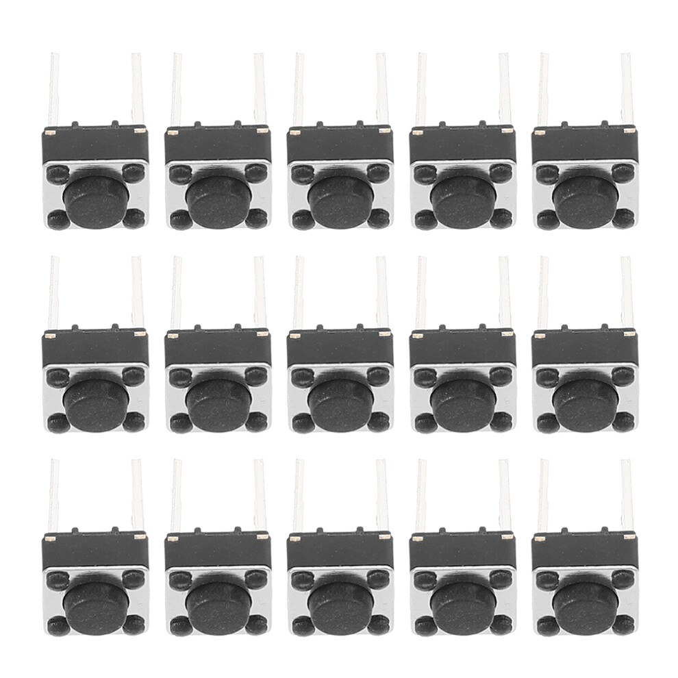 400Pcs Reliable Black Plastic Tactile Momentary Push Buttons For Pcb 3632119457030