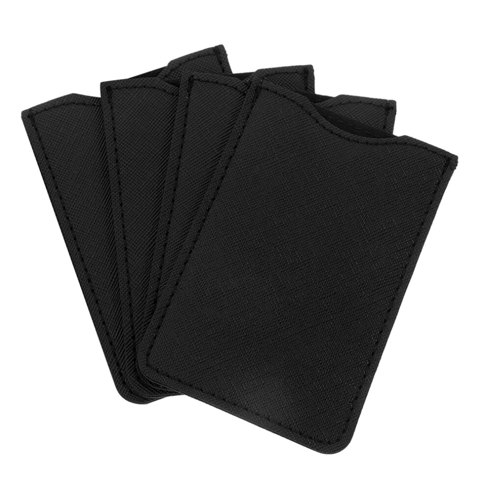 Vaguelly 20Pcs Pu Folding Comb Pouch Black Mustache Beard Organizer
