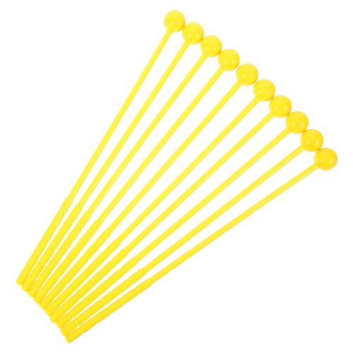 20Pcs Yellow Plastic Drum Mallets Lightweight Tongue Drum Sticks 1