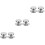 6Pièces Bouton Pot Argent Confortable Antichaleur 5