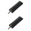 2Pcs Practical Black Pencil Bag Zipper Design for School Office Use 7