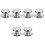 6Pièces Bouton Pot Argent Confortable Antichaleur 3