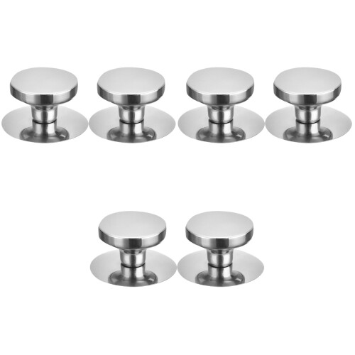 6Pièces Bouton Pot Argent Confortable Antichaleur 2